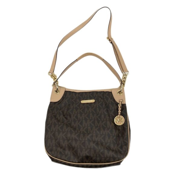 Michael Kors Brown Tan Adjustable Leather Crossbody Bag | Medium Size - Picture 1 of 10